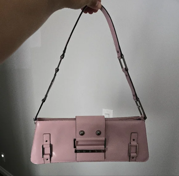 Guess Y2K Light Pink Shoulder Bag - Picture 1 of 8